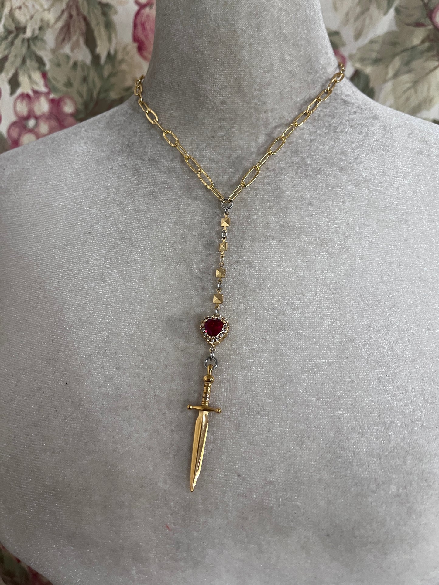 Red Heart lariat