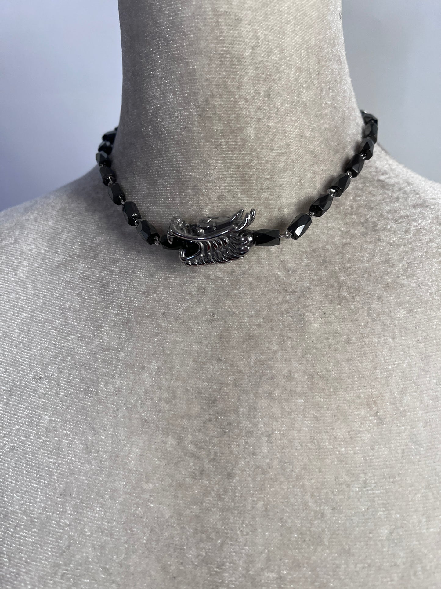 Hematite Silver Dragon