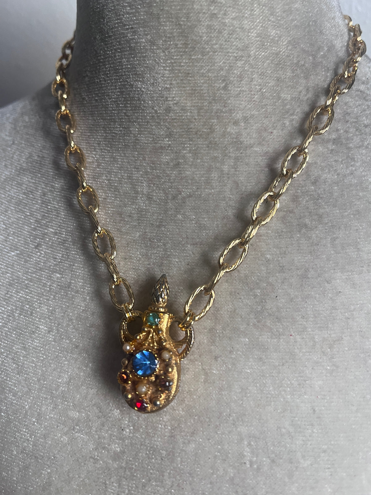 Perfume bottle necklace