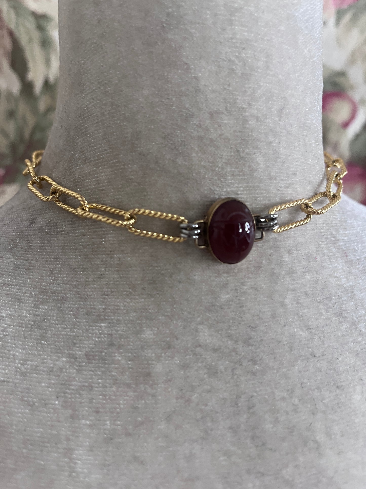 Red Scarab choker