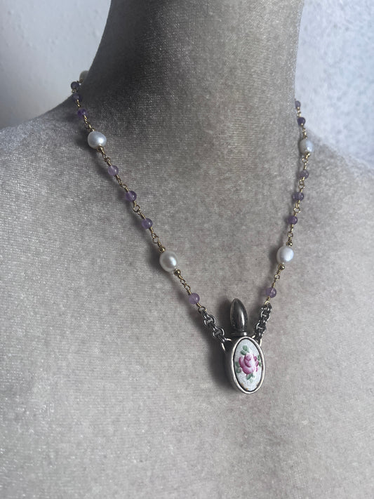 Little Rose perfume bottle necklace