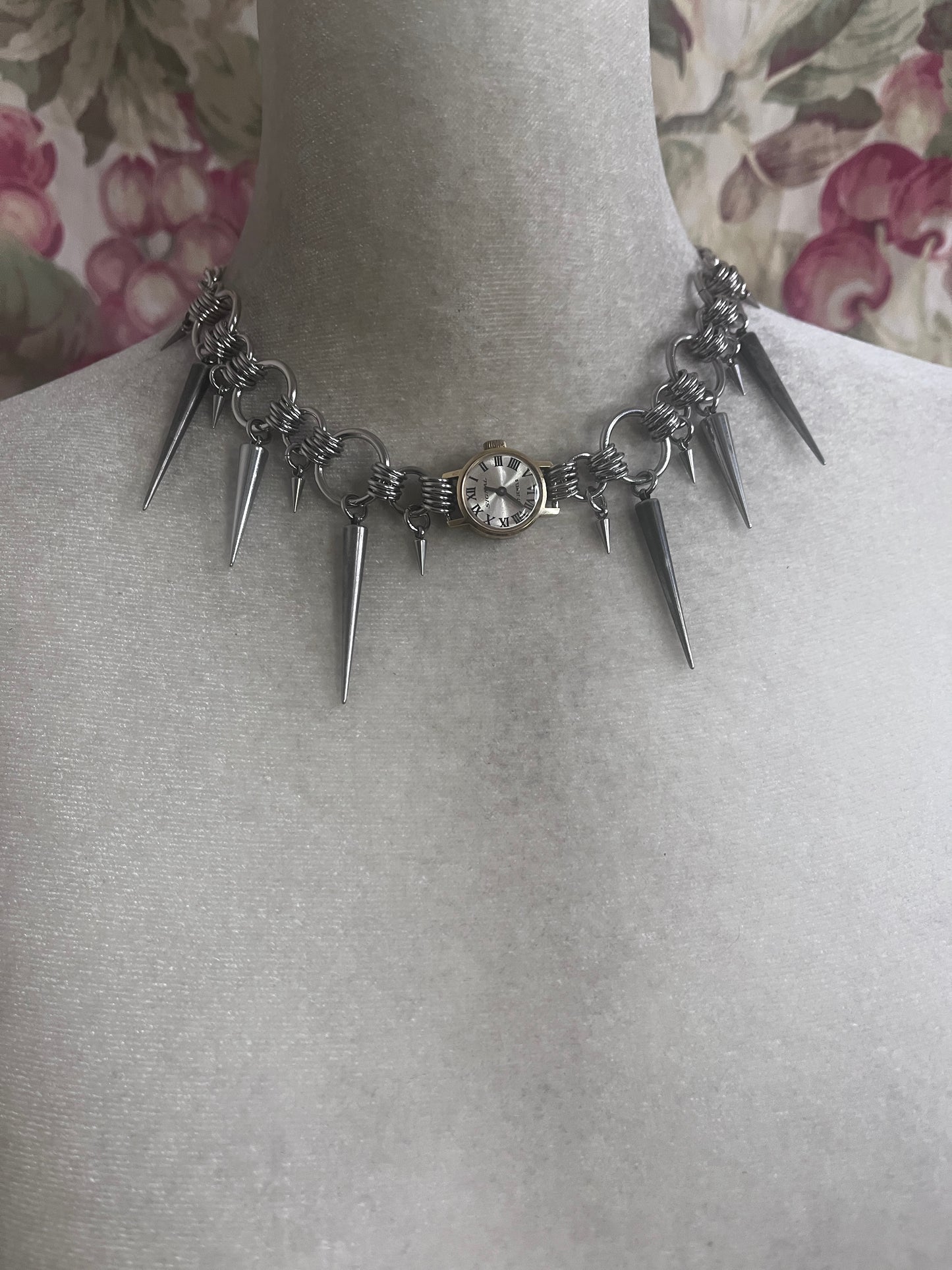 Spiked watch choker