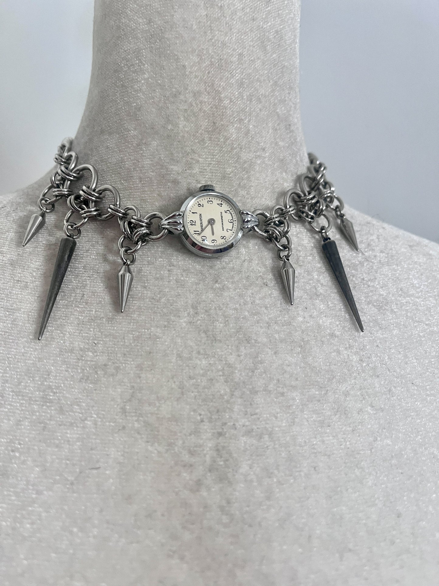 The Spiked watch choker