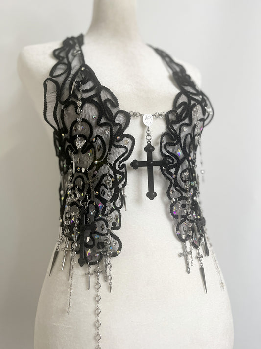 The Many Crosses Lace Top
