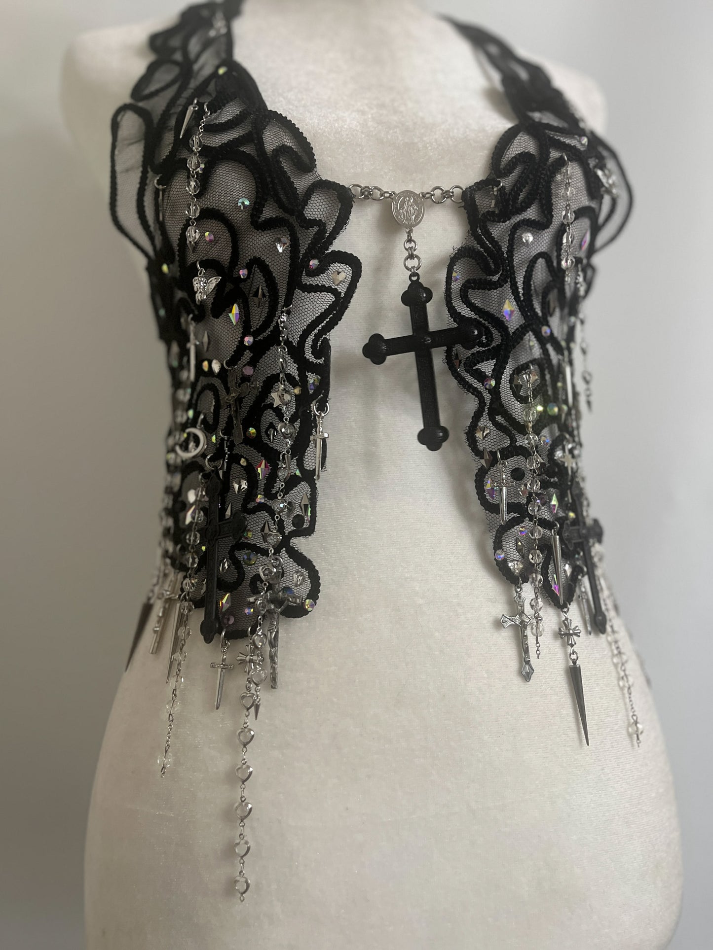 The Many Crosses Lace Top