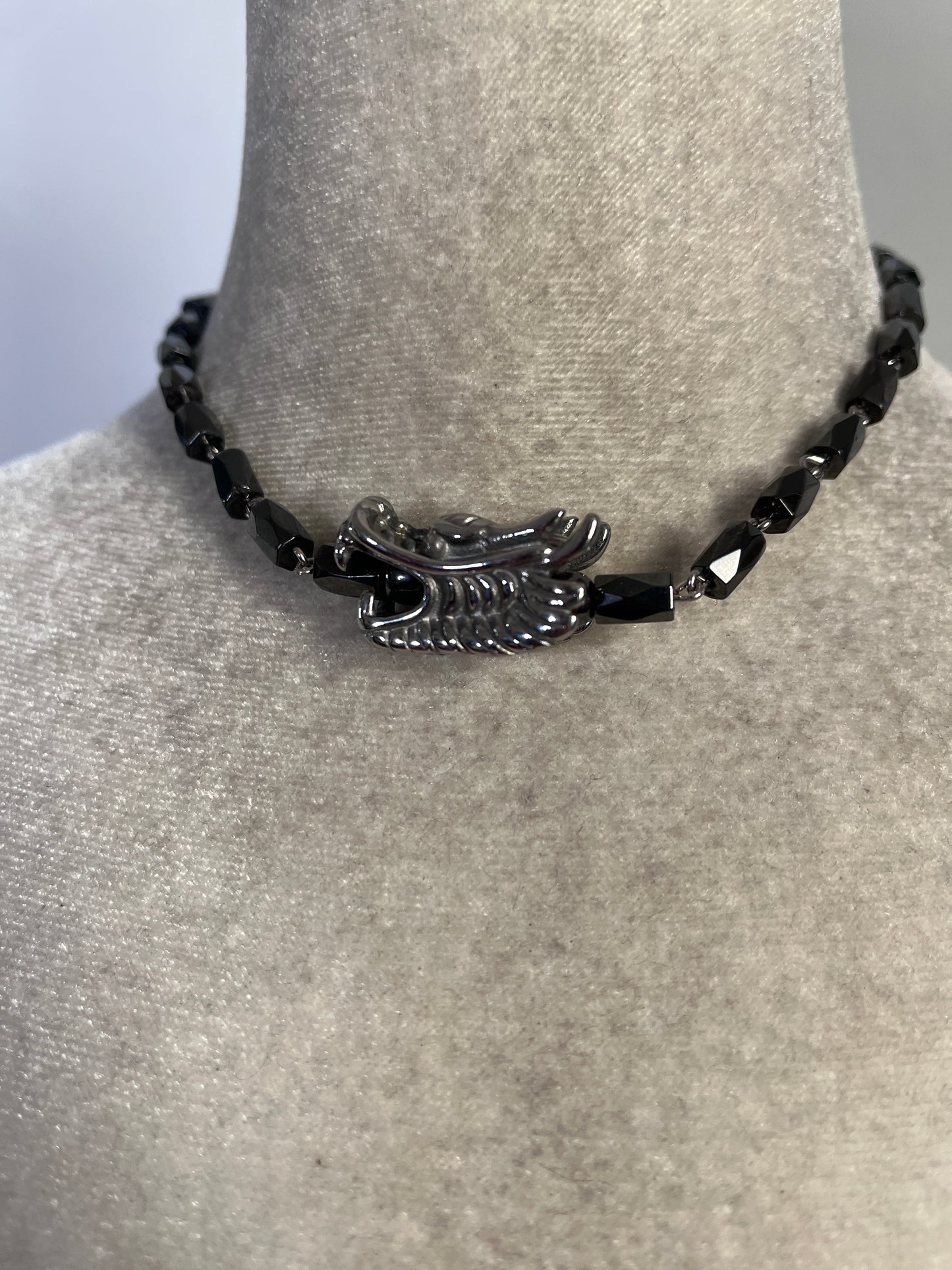 Hematite Silver Dragon