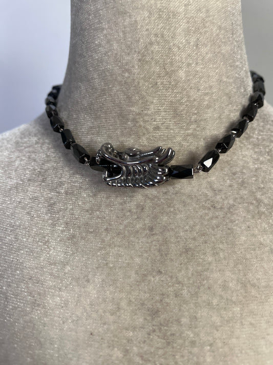 Hematite Silver Dragon