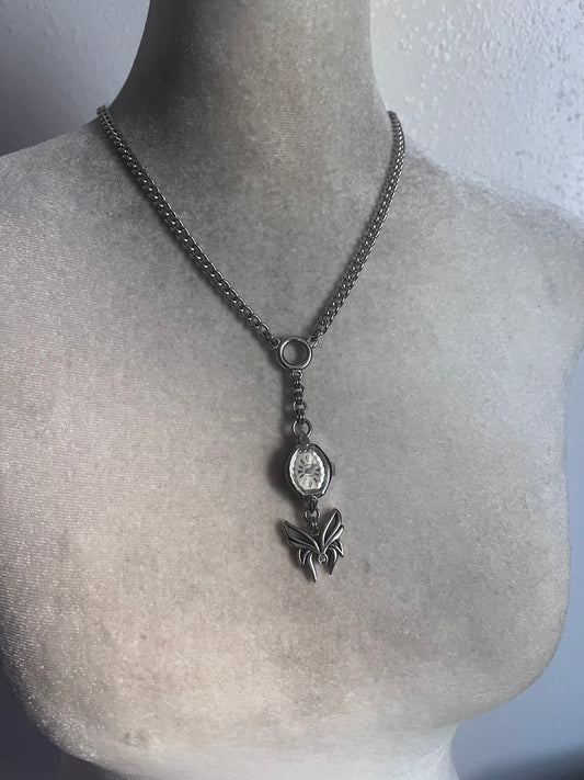 Butterfly watch lariat