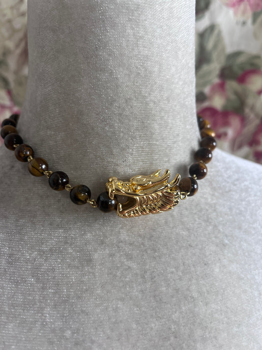 The Tigers Eye Dragon Choker