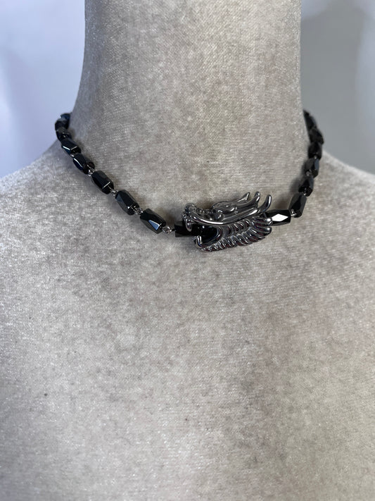 Hematite Silver Dragon