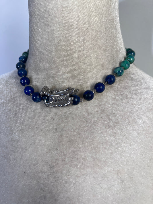 Lapis Silver Dragon