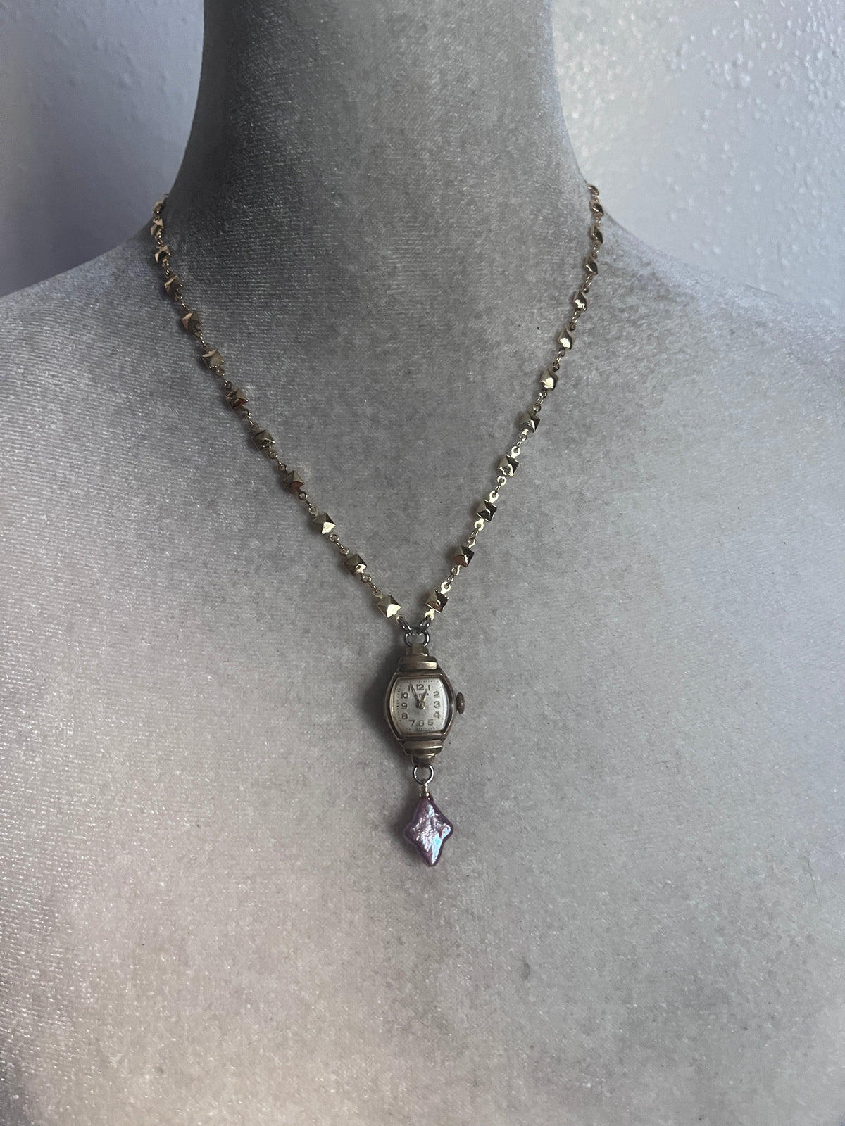 Fresh water pearl watch necklace