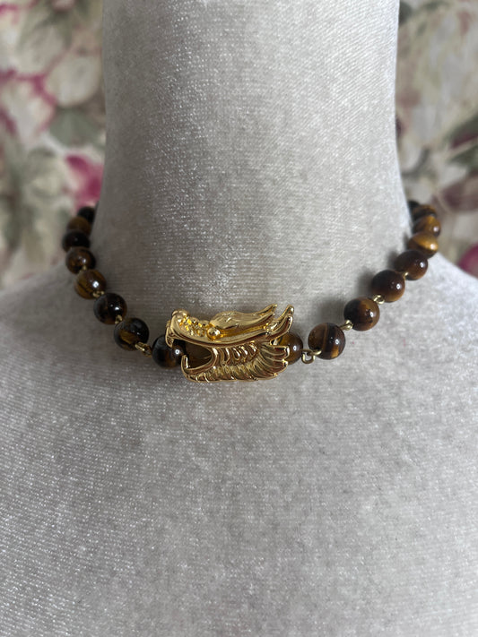 The Tigers Eye Dragon Choker