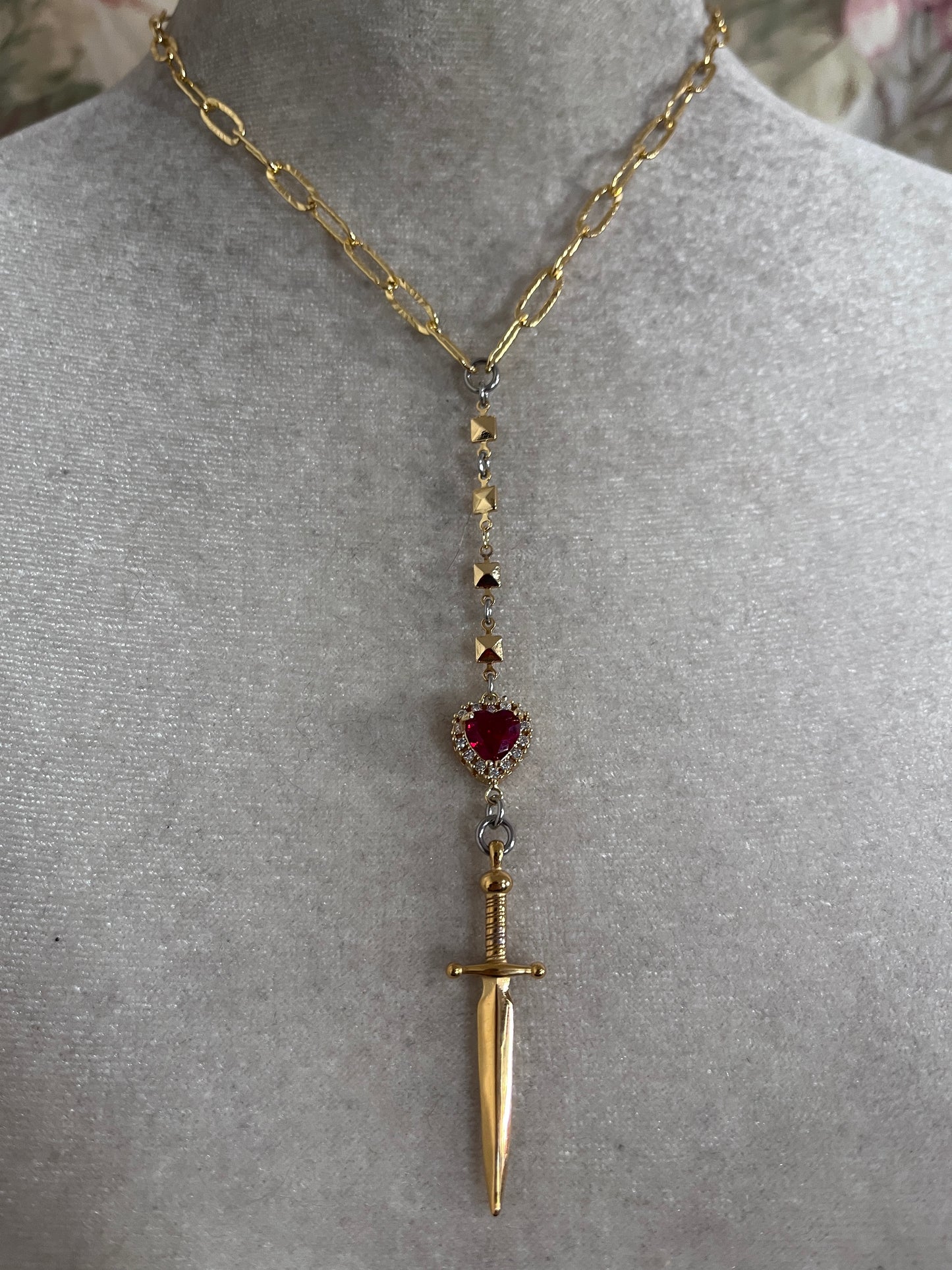 Red Heart lariat