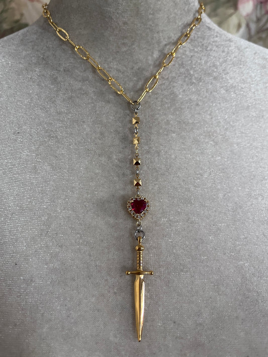 Red Heart lariat