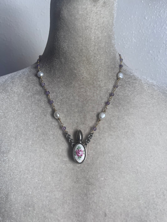 Little Rose perfume bottle necklace
