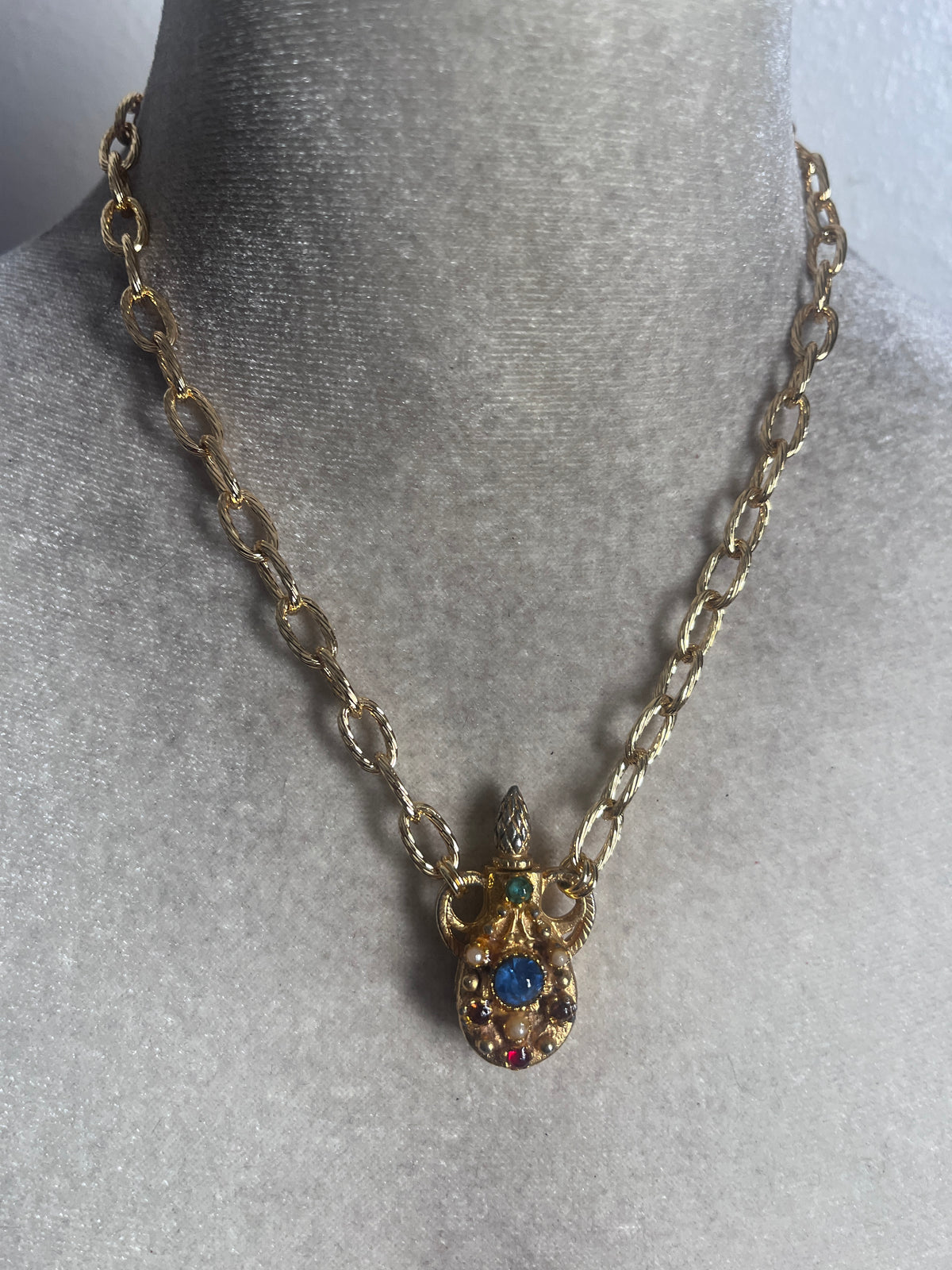 Perfume bottle necklace