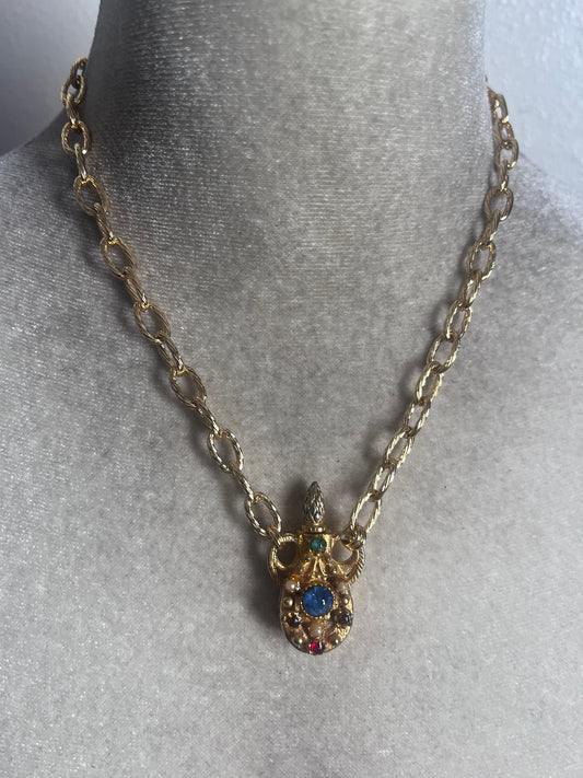 Perfume bottle necklace