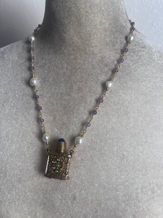 Little perfume bottle necklace
