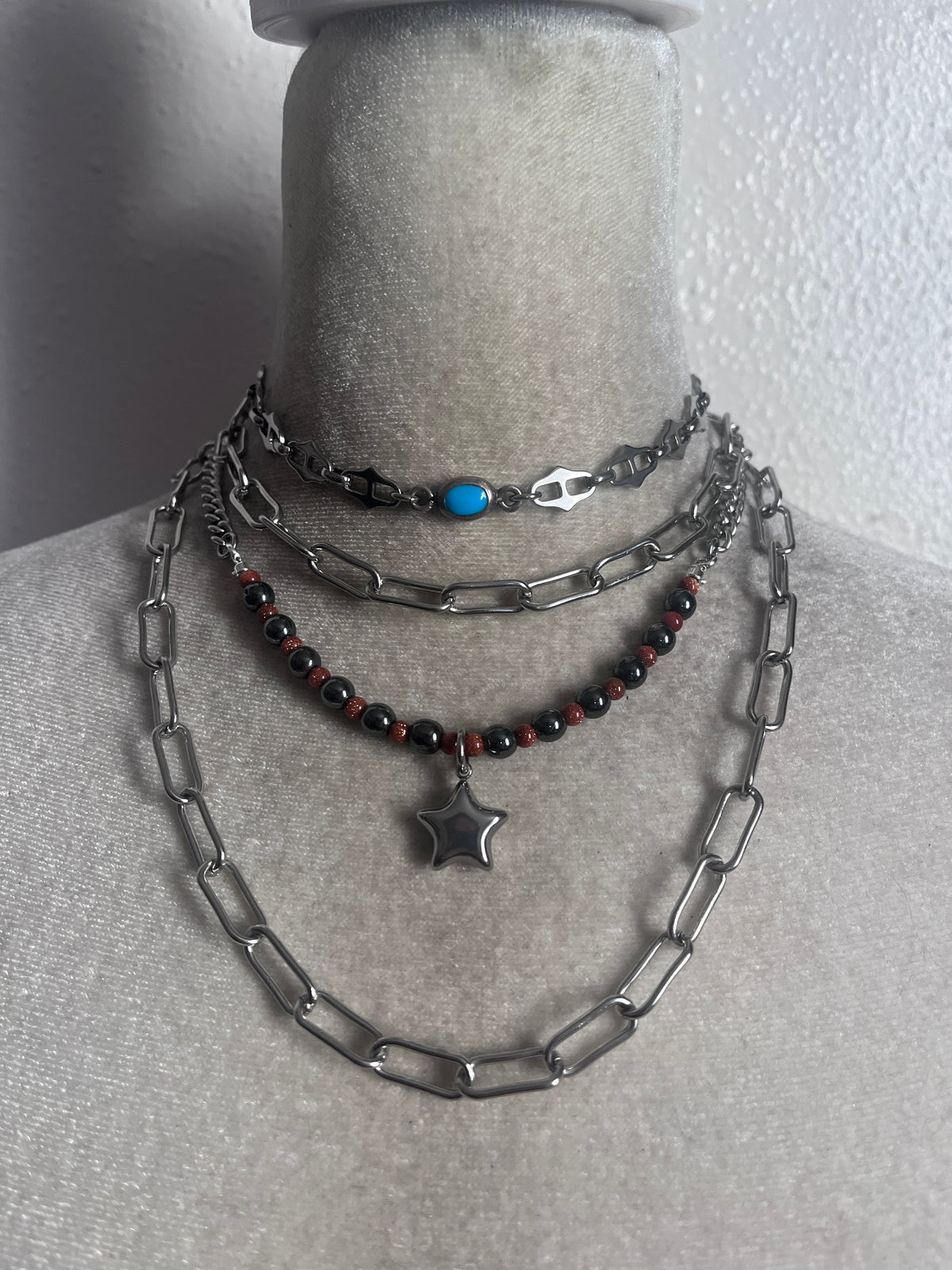 Sand stone silver star stack