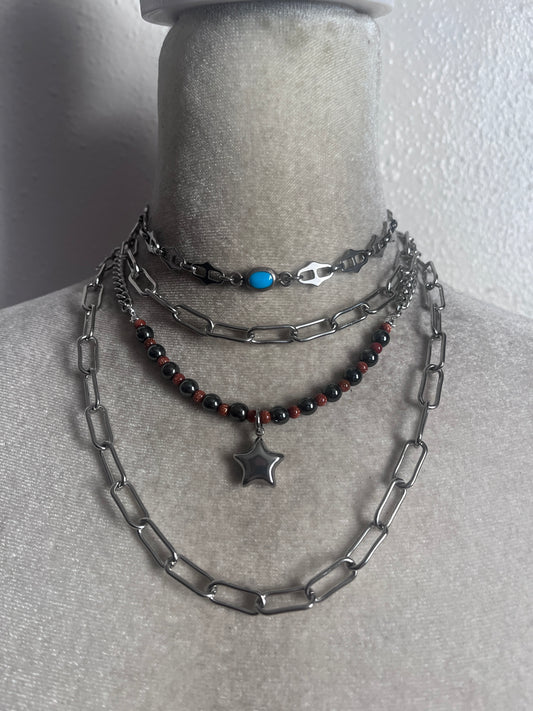 Sand stone silver star stack