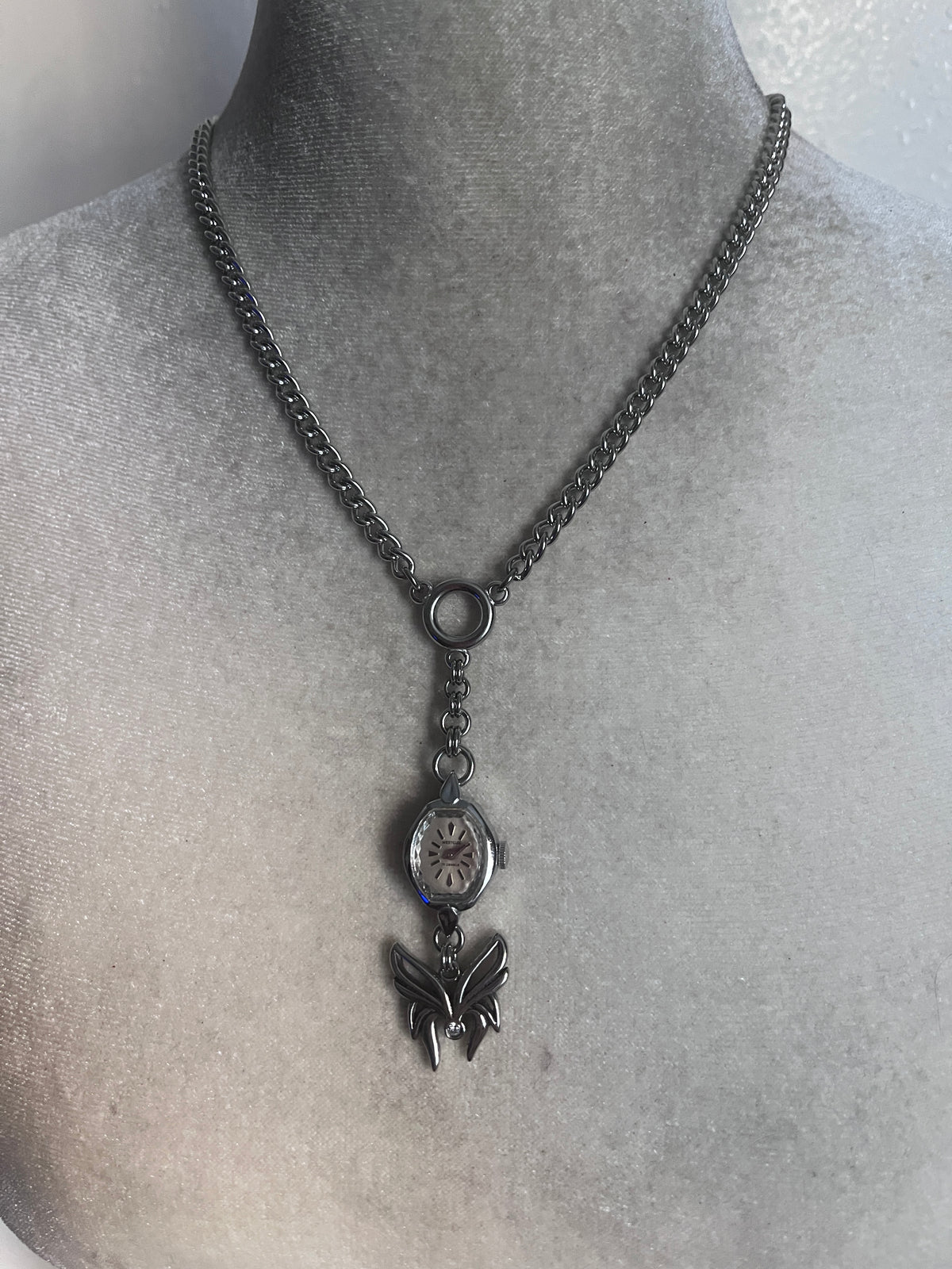 Butterfly watch lariat