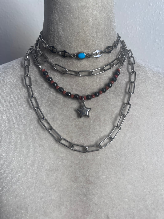 Sand stone silver star stack