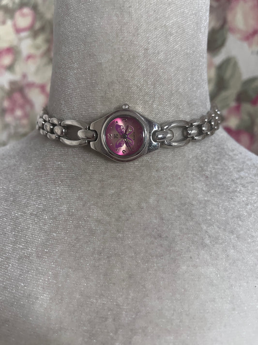 The pink butterfly choker