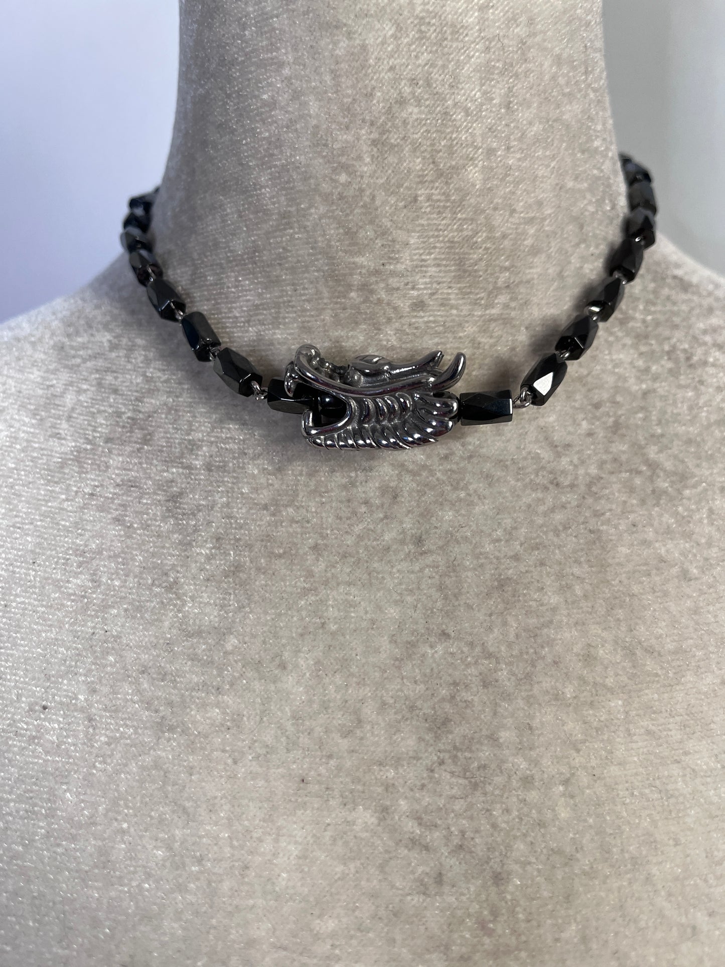 Hematite Silver Dragon