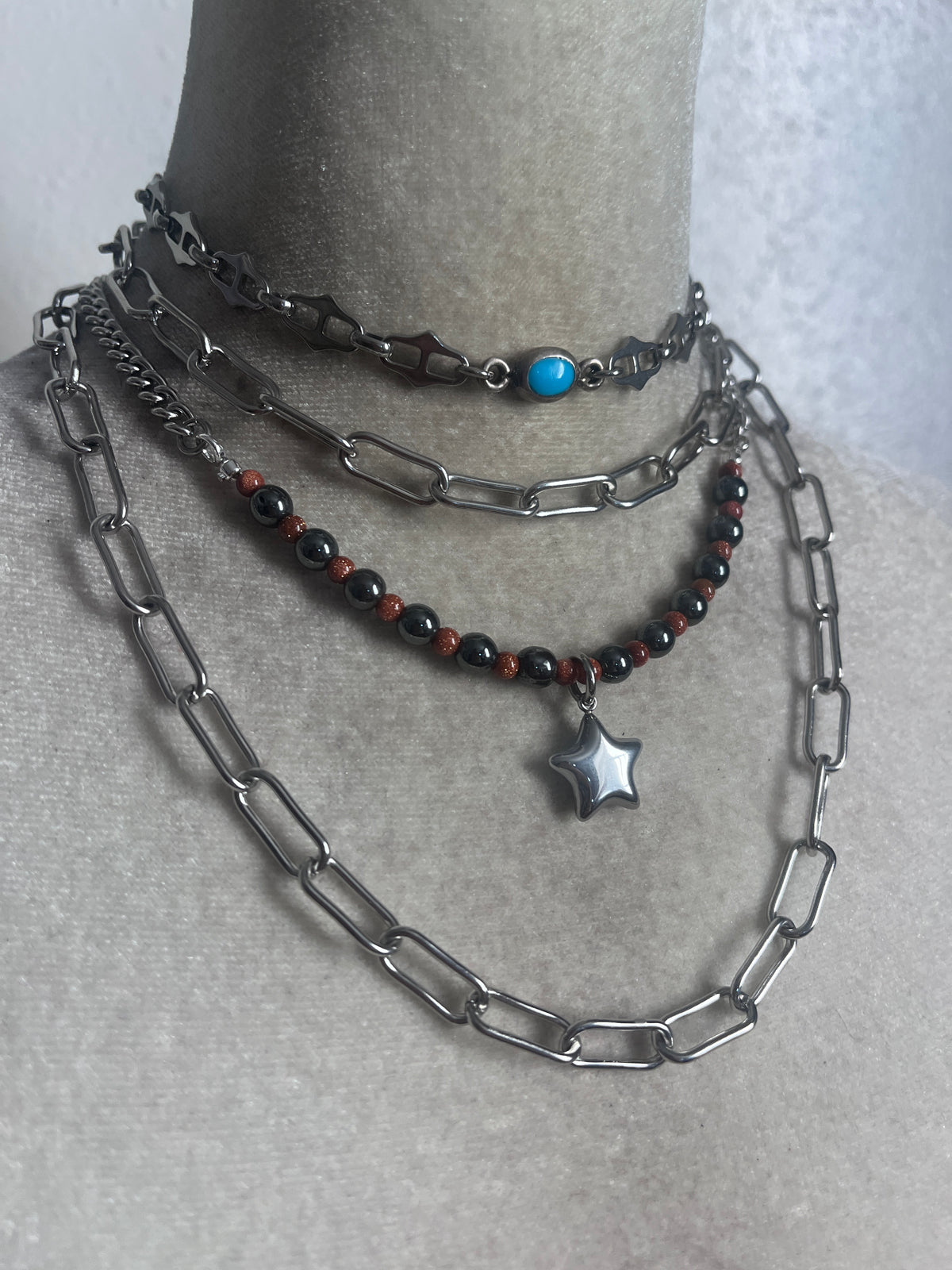 Sand stone silver star stack