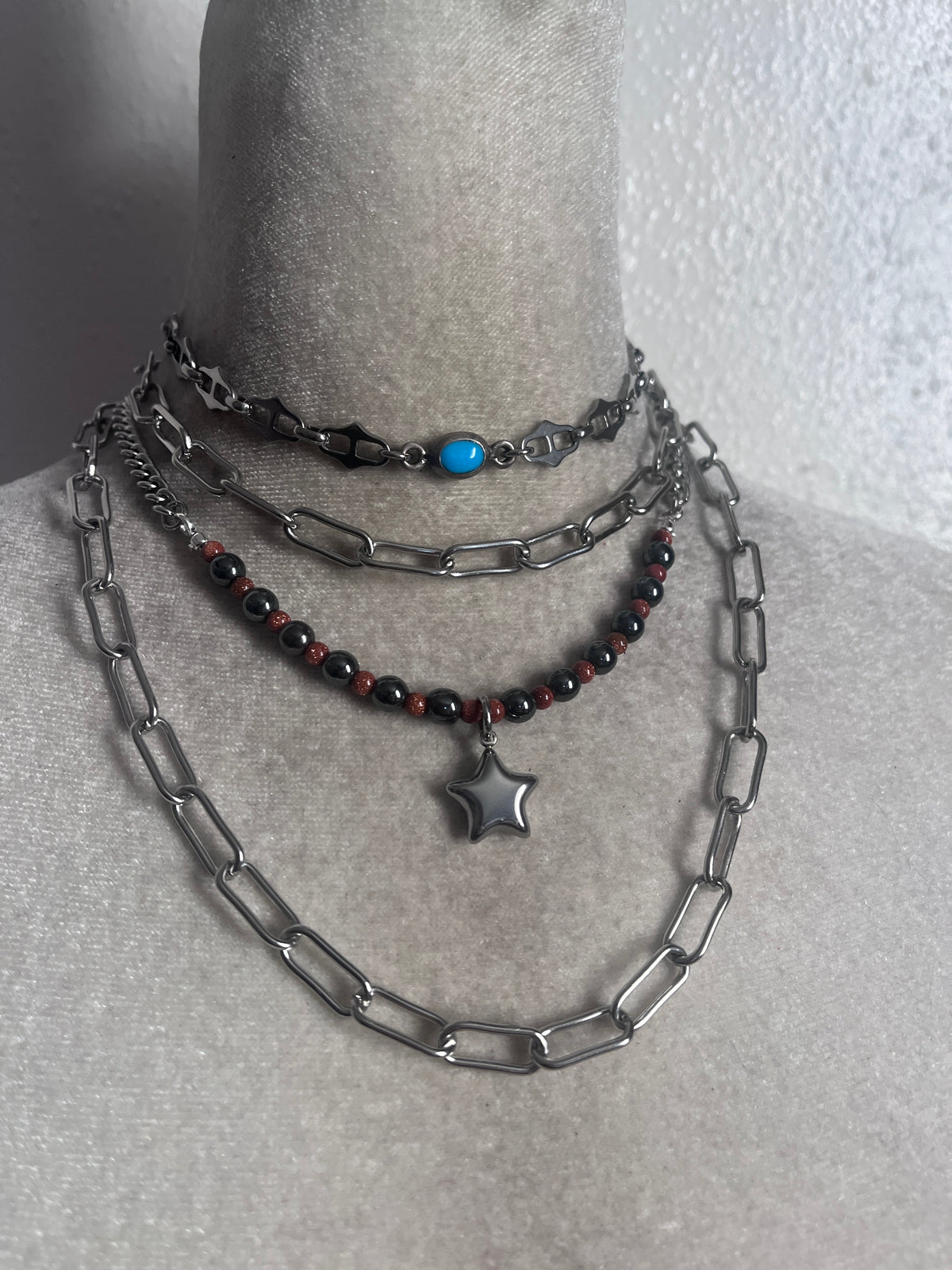 Sand stone silver star stack