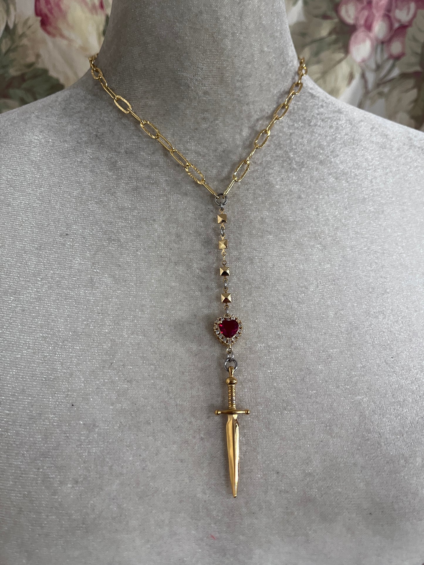Red Heart lariat