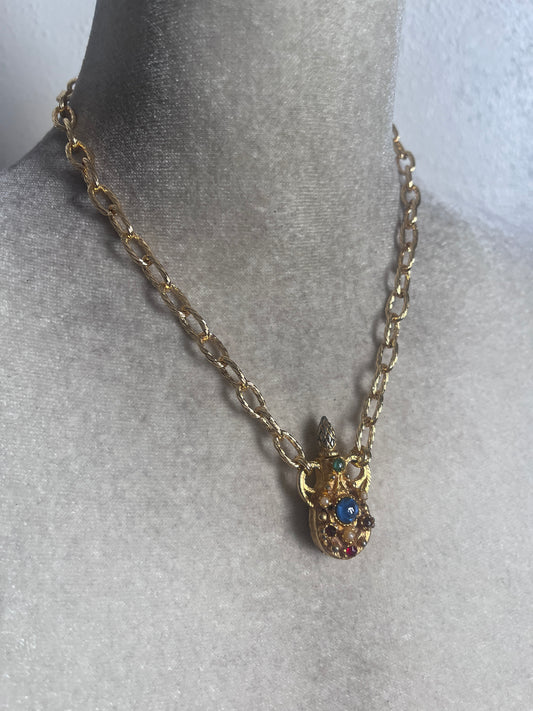 Perfume bottle necklace
